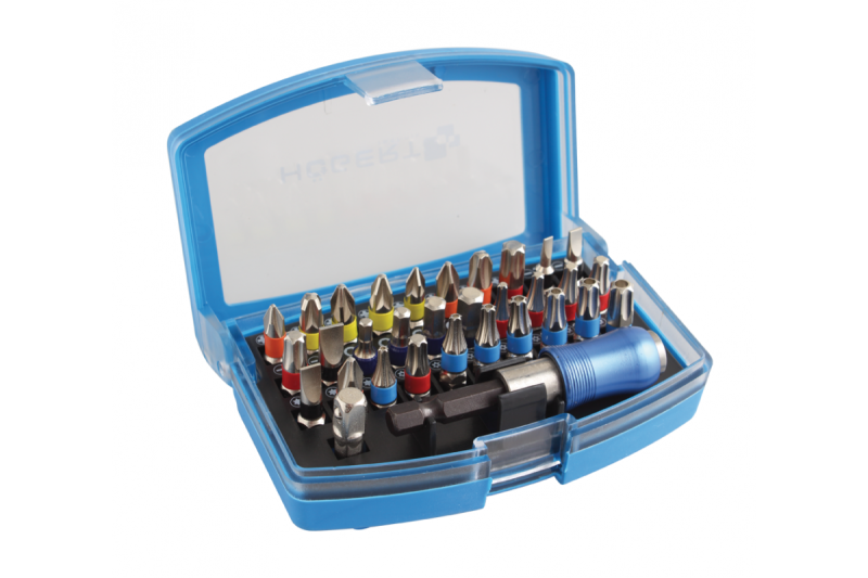 Set van 32 schroevendraaierbits, S2-staal