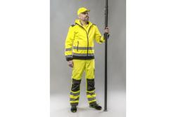 ARGEN warning jacket softshell with a hood yellow 3XL