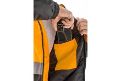LEDA warning jacket parka insulated orange M