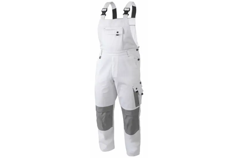 SALM Veiligheidsbroek met bretels, wit, maat S