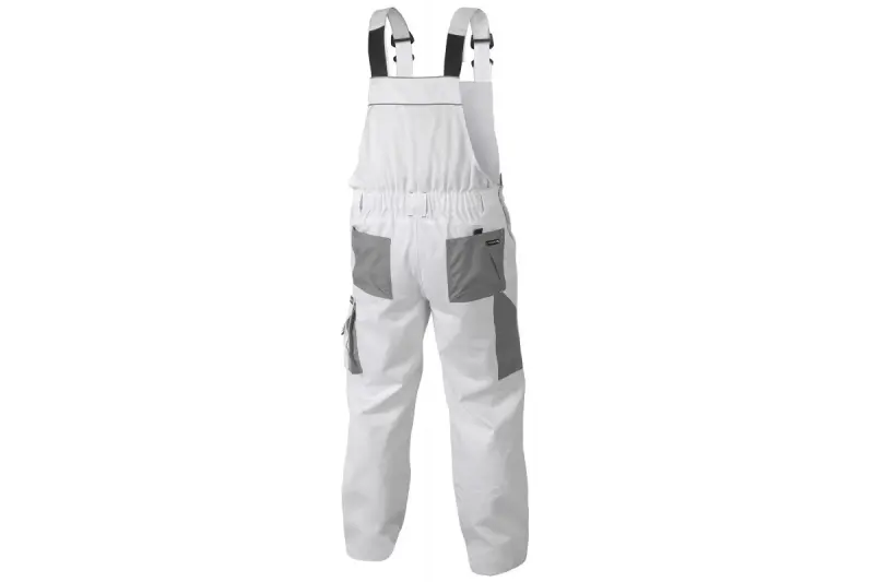 SALM Veiligheidsbroek met bretels, wit, maat S