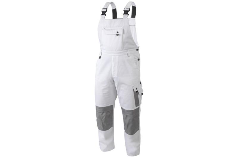 SALM Veiligheidsbroek met bretels, wit, maat S