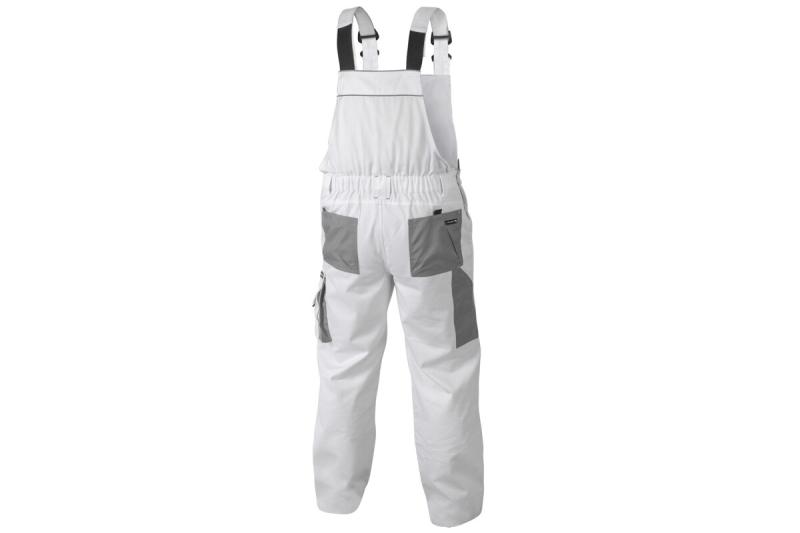 SALM Veiligheidsbroek met bretels, wit, maat S