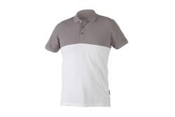 URFT Polo-T-Shirt, weiß-asphalt, Größe S