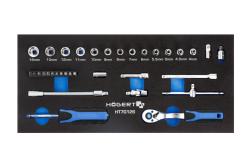 Sockets set with ratchet handle