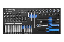 Sockets set with ratchet handle