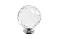Knob Crystal Palace J 30 mm (chrome + CRYSTAL) Industry