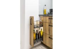 Side cargo basket MovixPro, 2 shelves, for 150mm cabinet, without slides, anthracite RAL 7024