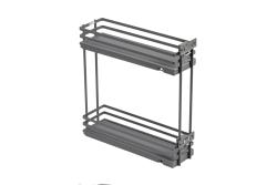 Side cargo basket MovixPro, 2 shelves, for 200mm cabinet, without slides, anthracite RAL 7024