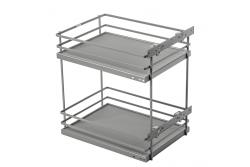 Side cargo basket MovixPro, 2 shelves, for 300 mm cabinet, without slides, anthracite RAL 7024