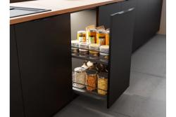 Side cargo basket MovixPro, 2 shelves, for a 500 mm cabinet, without slides, chrome