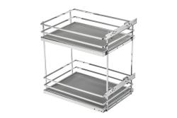 Side cargo basket MovixPro, 2 shelves, for a 500 mm cabinet, without slides, chrome