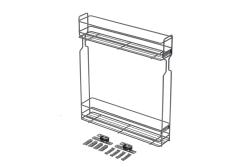 Side cargo basket, mounting for H45 ball guides, 2 shelves, cabinet 150 mm, without anthracite guides