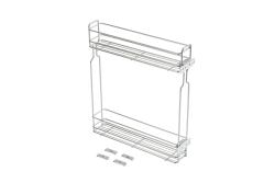 Side cargo basket, mounting for H45 ball guides, 2 shelves, cabinet 200 mm, without guides galvanized