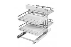 MovixPro retractable corner for cabinet 450 mm chrome, mat white