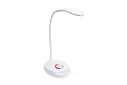LED table lamp GALACTIC, 3 W, 120 lm, 4000K, 5V, RGB, USB charging socket, white