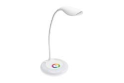 LED table lamp GALACTIC, 5 W, 240 lm, 4000K, 5V, RGB, USB charging socket, white