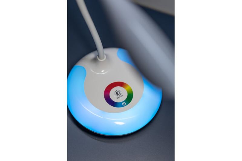 LED-tafellamp GALACTIC, 5 W, 240 lm, 4000 K, 5 V, RGB, USB-oplaadaansluiting, wit