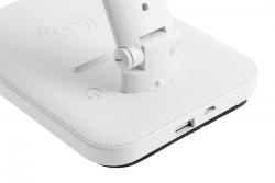 LED table lamp IZUKA, 6 W, 400 lm, CCT, inductive charging, white
