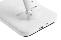 LED table lamp IZUKA, 6 W, 400 lm, CCT, inductive charging, white