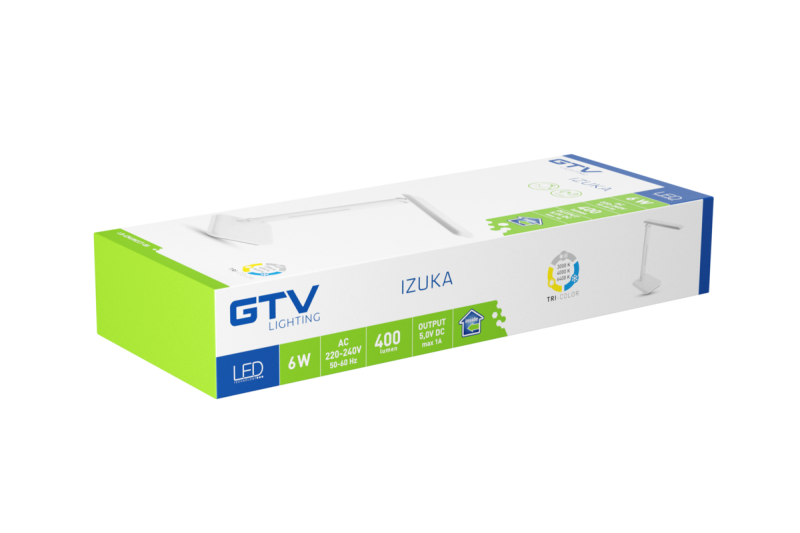 LED-tafellamp IZUKA, 6 W, 400 lm, CCT, inductief opladen, wit
