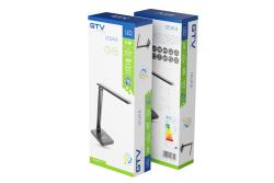 LED table lamp IZUKA, 6 W, 400 lm, CCT, inductive charging, USB charging, black