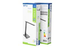 LED table lamp IZUKA, 6 W, 400 lm, CCT, inductive charging, USB charging, black