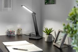 LED table lamp IZUKA, 6 W, 400 lm, CCT, inductive charging, USB charging, black