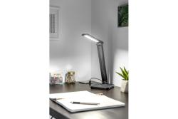 LED table lamp IZUKA, 6 W, 400 lm, CCT, inductive charging, USB charging, black