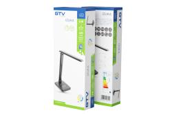 LED table lamp IZUKA, 6 W, 400 lm, CCT, inductive charging, USB charging, black