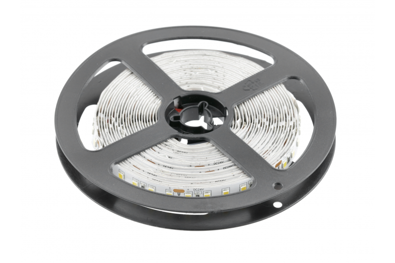 LED-strip 2835, 24 V DC, 600 LED's/5 m, 21 W/m, 1350 lm/m, 3200 K, IP20, rol van 5 m