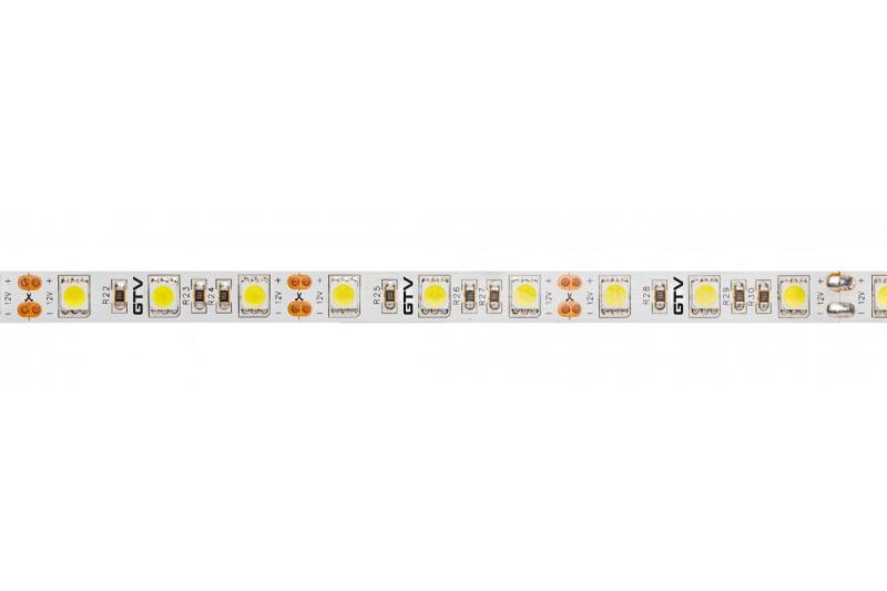 LED-strip 5050, 12 V DC, 300 LED’s/5 m, 14,4 W/m, 900 lm/m, 3200 K, IP20, rol van 5 m