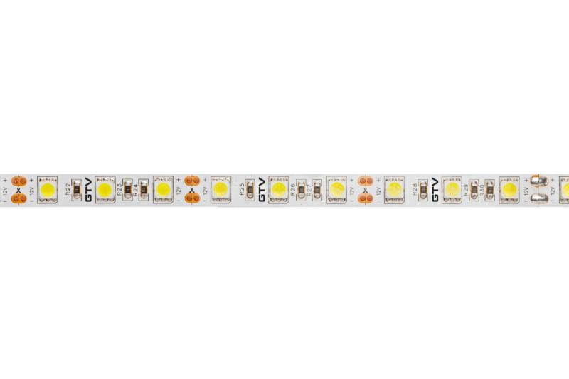 LED-strip 5050, 12 V DC, 300 LED’s/5 m, 14,4 W/m, 900 lm/m, 3200 K, IP20, rol van 5 m