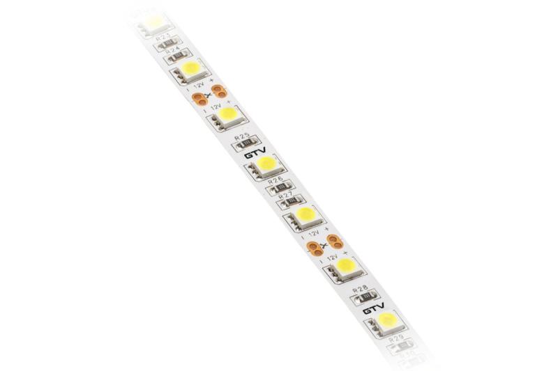 LED-strip 5050, 12 V DC, 300 LED’s/5 m, 14,4 W/m, 900 lm/m, 3200 K, IP20, rol van 5 m