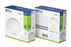 LED luminaire ASTI-D13 with microwave motion sensor, 13 W, 1100 lm, 4000K, AC220-240V, IP44, PF>0.5, Ø254 mm, dimmable