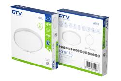 LED luminaire ATOLL, 32 W, 2560 lm, 4000K, AC180-250V, PF>0.9, IP54, Ø400 mm, silver