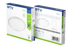 LED luminaire ATOLL, 32 W, 2560 lm, 4000K, AC180-250V, PF>0.9, IP54, Ø400 mm, silver