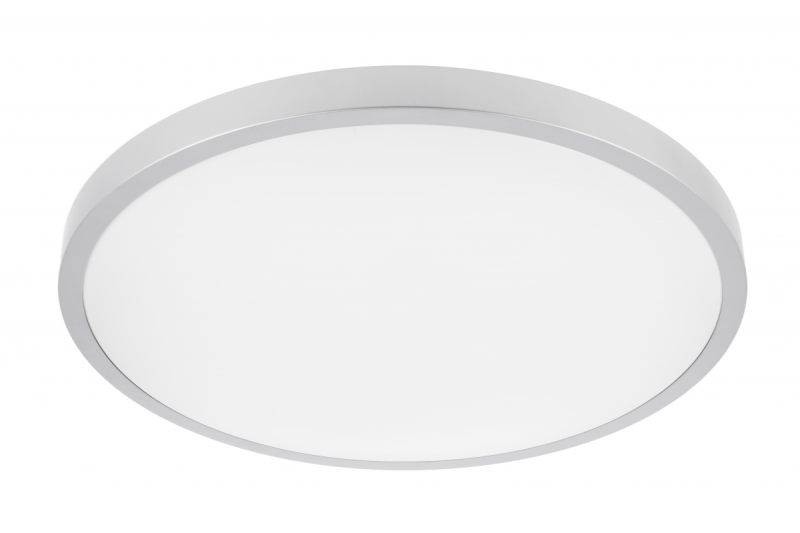 LED-armatuur ATOLL, 32 W, 2560 lm, 4000 K, AC 180–250 V, PF > 0,9, IP54, Ø 400 mm, zilver