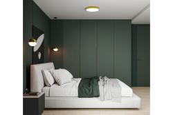 LED luminaire ATOLL, 32 W, 2560 lm, 4000K, AC180-250V, PF>0.9, IP54, Ø400 mm, gold
