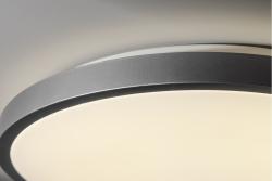LED luminaire ATOLL, 32 W, 2560 lm, 3000K, AC180-250V, PF>0.9, IP54, Ø400 mm, silver