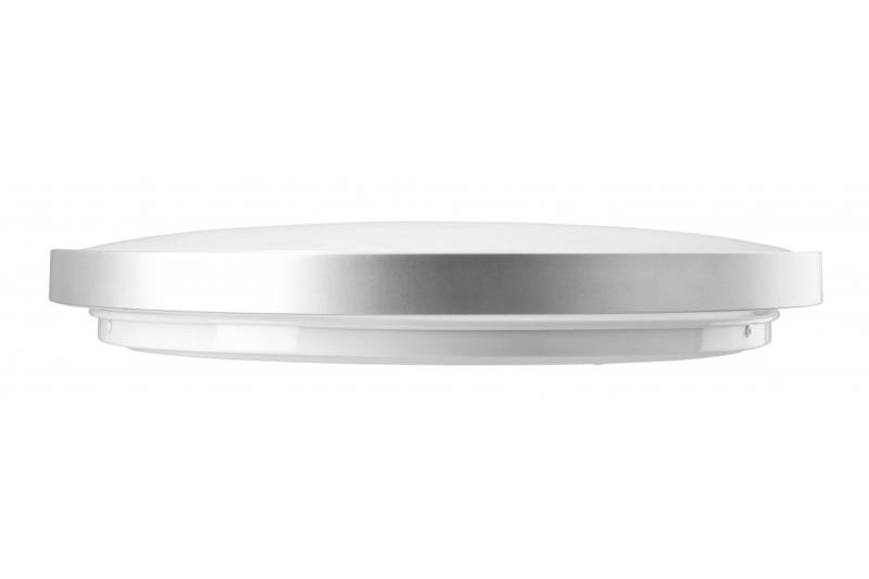 LED-armatuur ATOLL, 32 W, 2560 lm, 3000 K, AC 180–250 V, PF > 0,9, IP54, Ø 400 mm, zilver