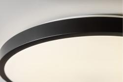 LED luminaire ATOLL, 32 W, 2560 lm, 3000K, AC180-250V, PF>0.9, IP54, Ø400 mm, black
