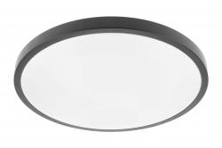 LED luminaire ATOLL, 32 W, 2560 lm, 3000K, AC180-250V, PF>0.9, IP54, Ø400 mm, black