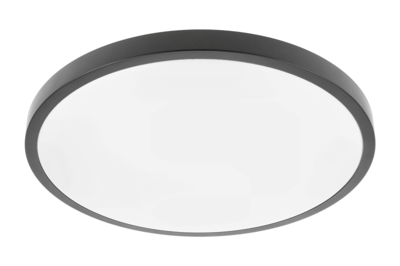 LED-armatuur ATOLL, 32 W, 2560 lm, 3000 K, AC 180–250 V, PF > 0,9, IP54, Ø 400 mm, zwart