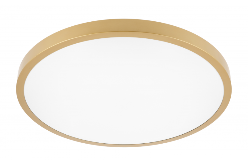 LED-armatuur ATOLL, 32 W, 2560 lm, 3000 K, AC 180–250 V, PF > 0,9, IP54, Ø 400 mm, goud