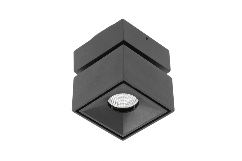 LED-armatuur BIANCO, 8 W, 680 lm, 4000 K, IP20, vierkant, zwart