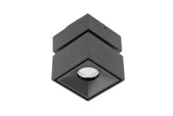LED luminaire BIANCO CCT, 8 W, 680 lm, Ra≥80, IP20, 36°, 2700/3300/4000K, square, black