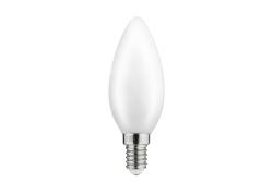 LED Bulb E14, C35, 4 W, 420 lm, 3000K, AC220-240V, 360°, milky FILAMENT
