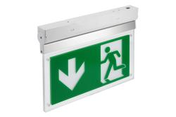 Emergency LED luminaire CORSO, 3 W, 300 lm, AC220-240V, 6400K, IP40, 3 hours, dual-mode, TEST button
