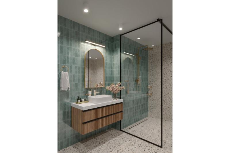 LED-armatuur KATANI, 12 W, 4000 K, IP44, RA >80, 960 lm, 60 cm, chroom